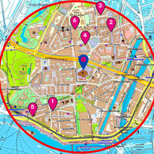 Open Street Map Ausschnitt der Neustadt.