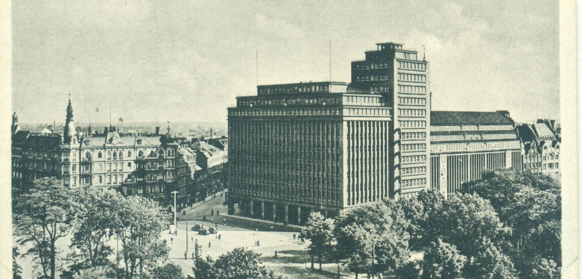 Historische Ansichtskarte des „ersten Hochhauses“.